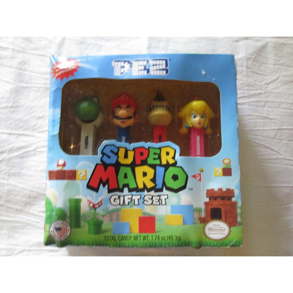 NEW PEZ Super Mario Gift Set Mario Donkey Kong Princess Peach‎ Yoshi Nintendo!